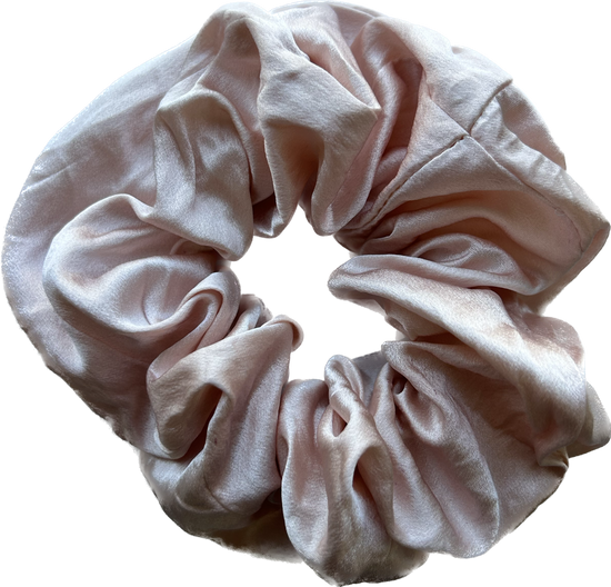 100% Silk Hand-Dyed Scrunchie- "Blush"