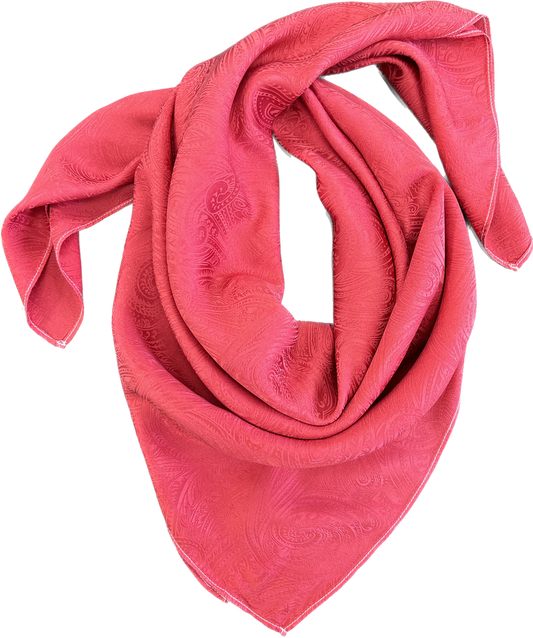 "Cherry Pie"- 100% Jacquard Silk Wild Rag (36")