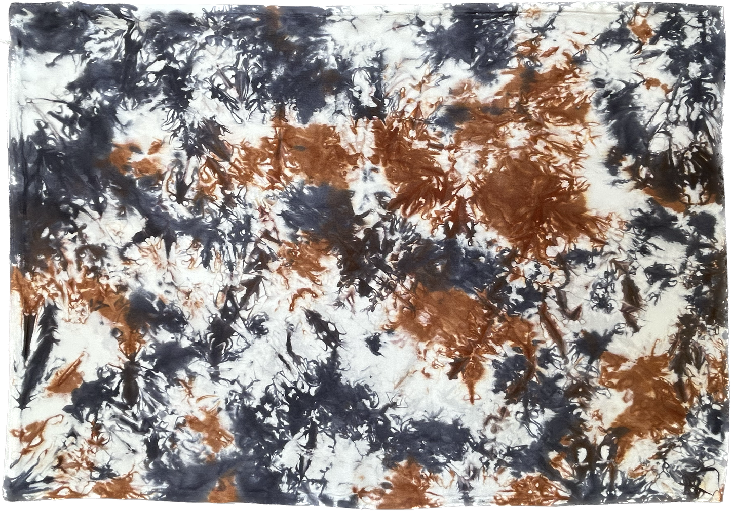 100% Silk Pillowcase- “Rust & Black Marbled”