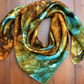 "Turquoise Obsession"- 100% Jacquard Silk Wild Rag