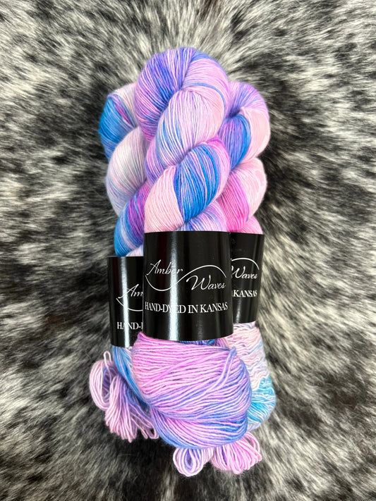 “Cotton Candy”- Super Single Sock | Hand-Dyed Yarn Amber Waves