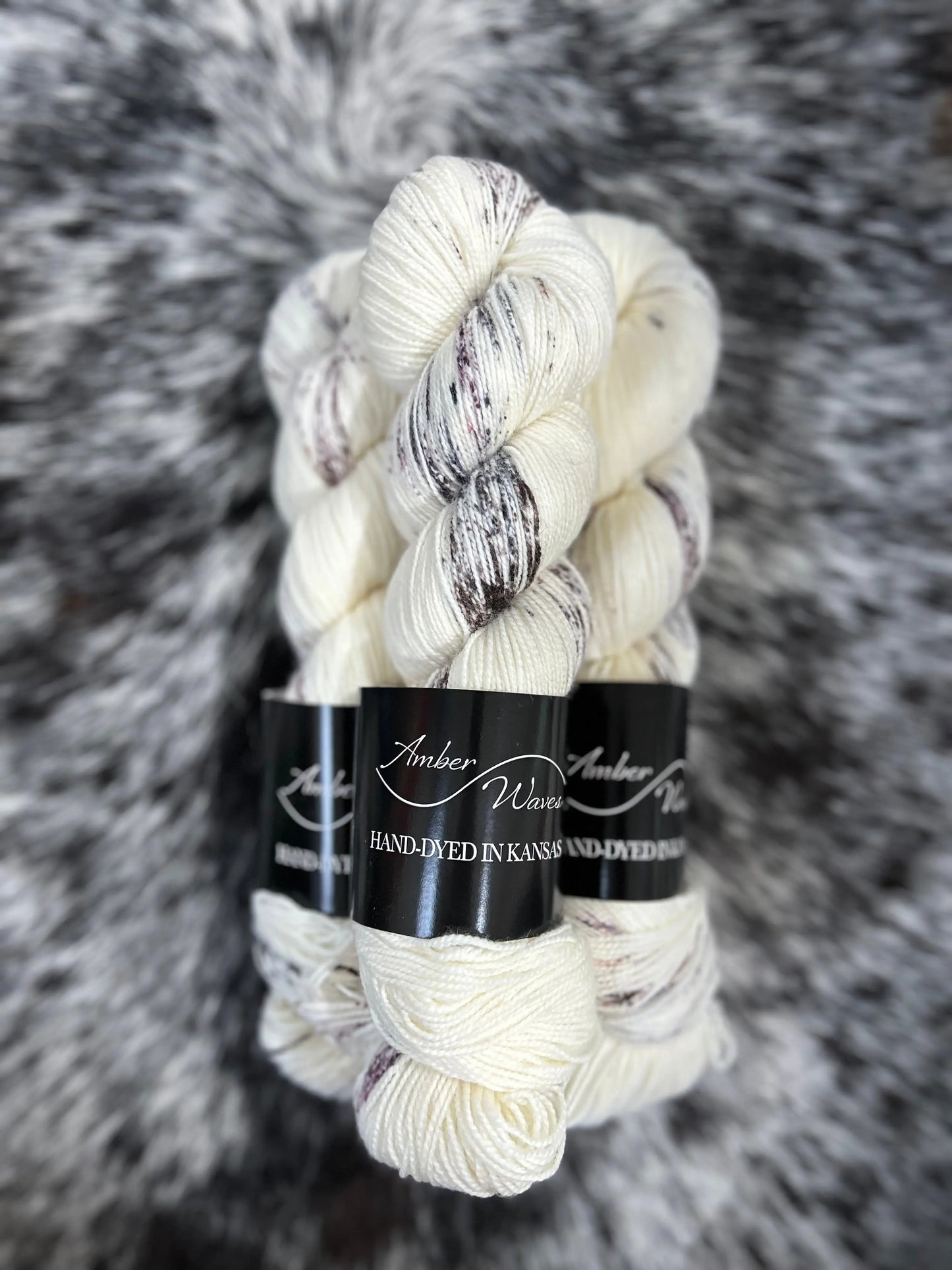 “Blush & Brindle” Strong Twist Sock | Hand-Dyed Yarn Amber Waves