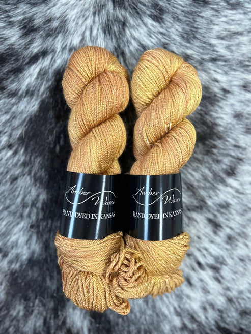 “Night Cap”- Natural Silk Merino DK | Hand-Dyed Yarn Amber Waves