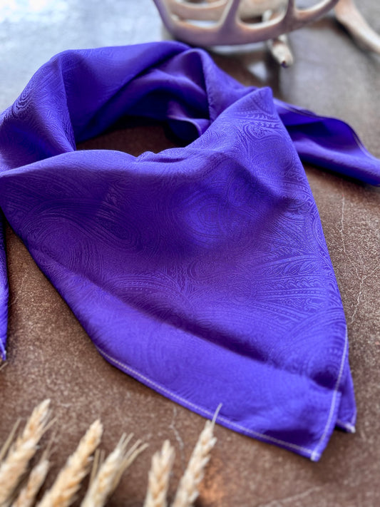 “Iris"- 100% Jacquard Silk Wild Rag (36")