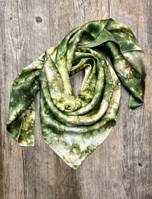 Charmeuse Wild Rag- “Mossy”