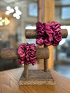 100% Silk Hand-Dyed Scrunchie- “Wild Berry”